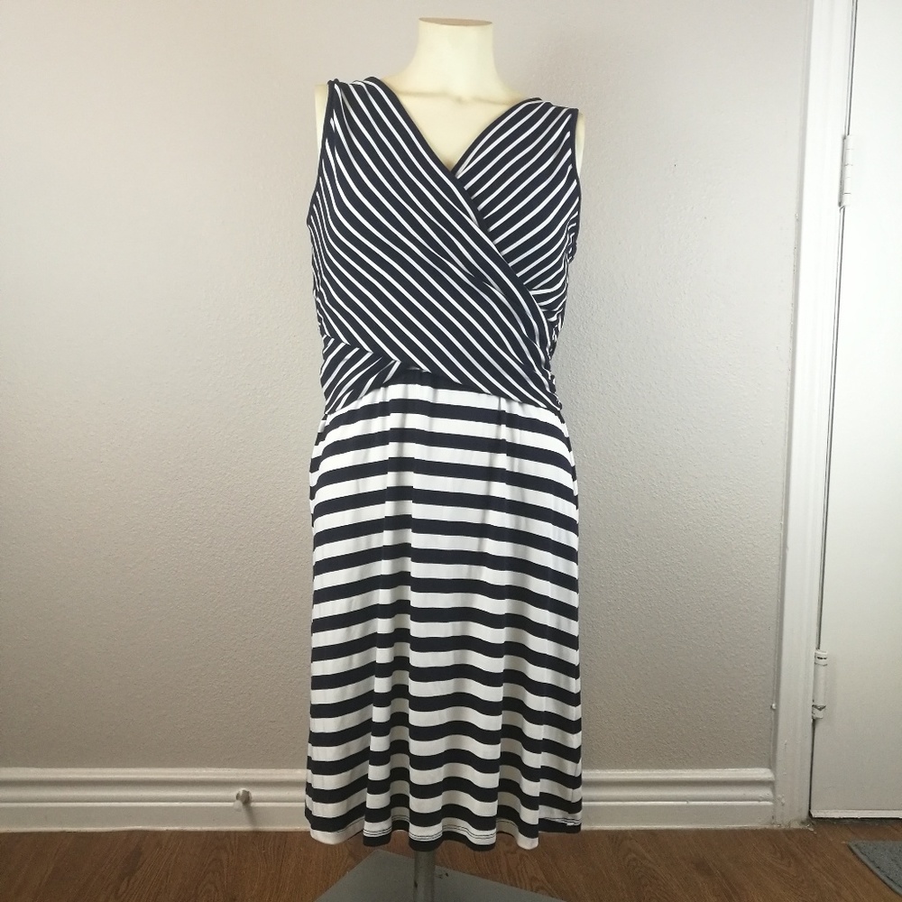STITCH FIX Market & Spruce Striped Dress Medium